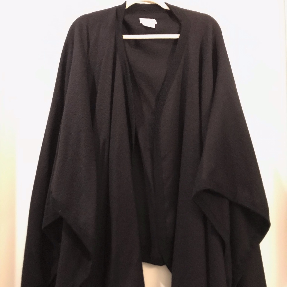 Cuyana Super Soft Black Wrap/Cape M/L Baby Alpaca